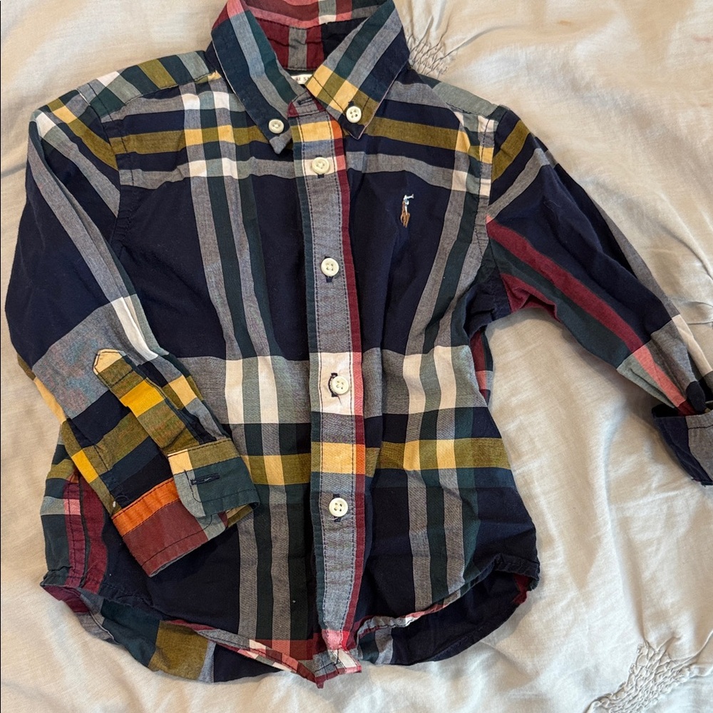 Polo by Ralph Lauren Kids Plaid Shirt - Navy, Red, Yellow